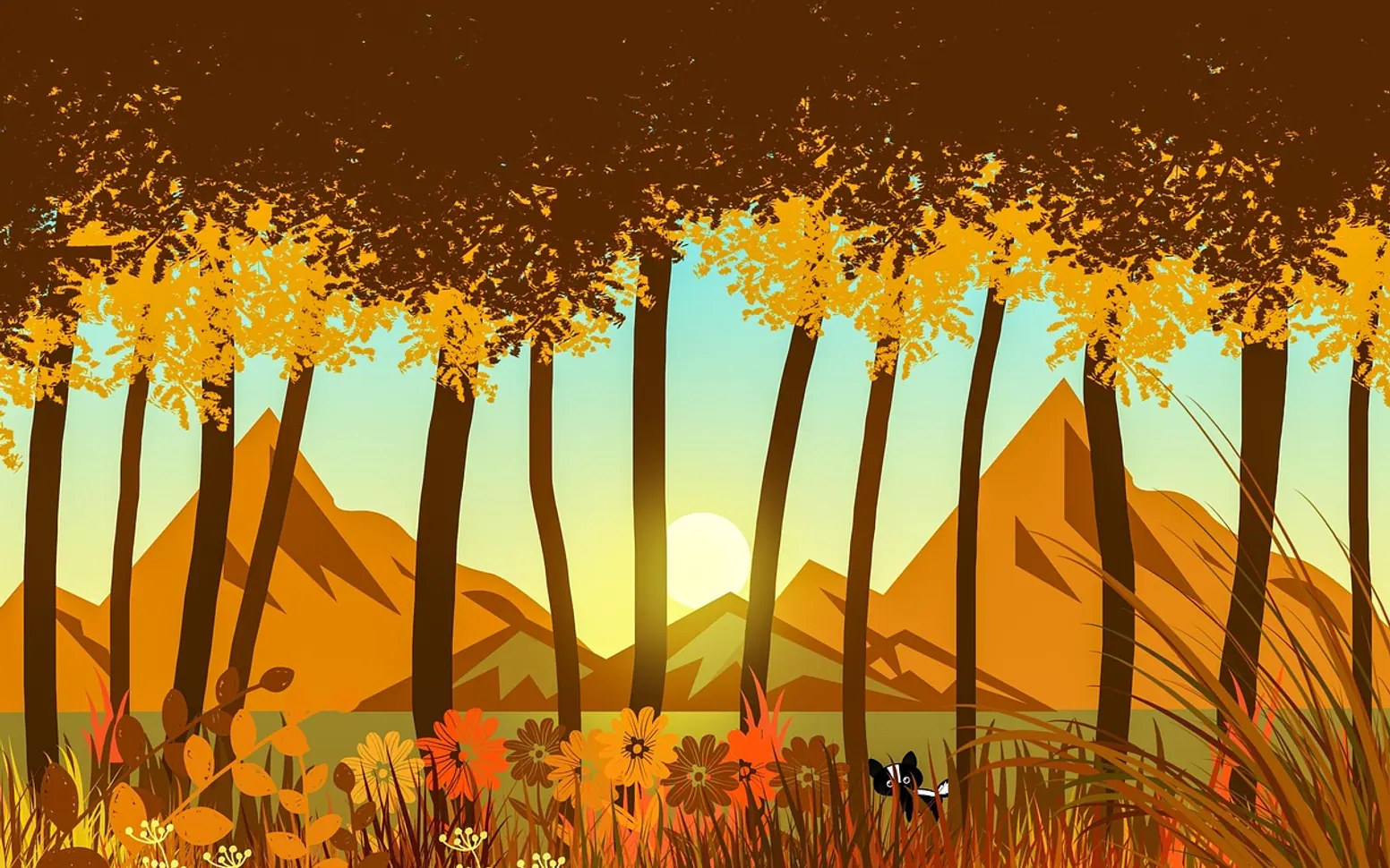 Nature, mountains and fall